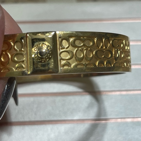 Gold bracelet/Bangle COACH Great Condition- stackable - Picture 4 of 5